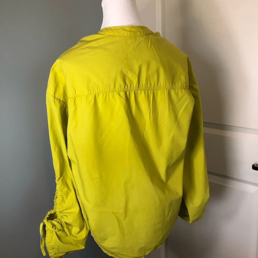 Anthropologie Pilcro Poet Sleeve Gathered Long Sleeve 100% Cotton Blouse. Medium - Picture 11 of 17